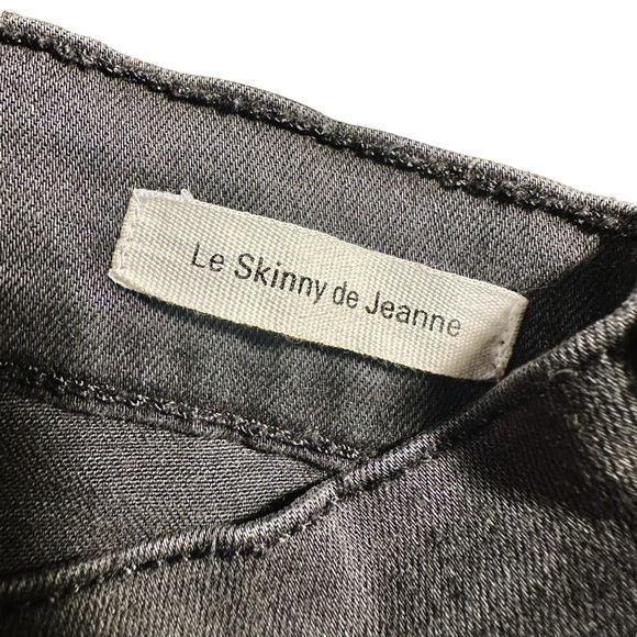 Frame Denim ‘Le Skinny De Jeanne’ Ankle Zip Jeans in “St. Quintin” Black Size 24 - Picture 5 of 12